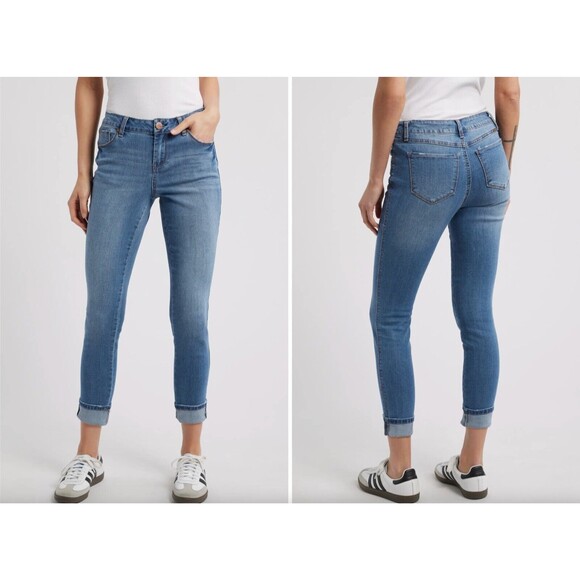 1822 DENIM Stitch Fix Cuffed Ankle Skinny Jeans 4P/27P  Isabelle Blue NWT B33 - Picture 1 of 6